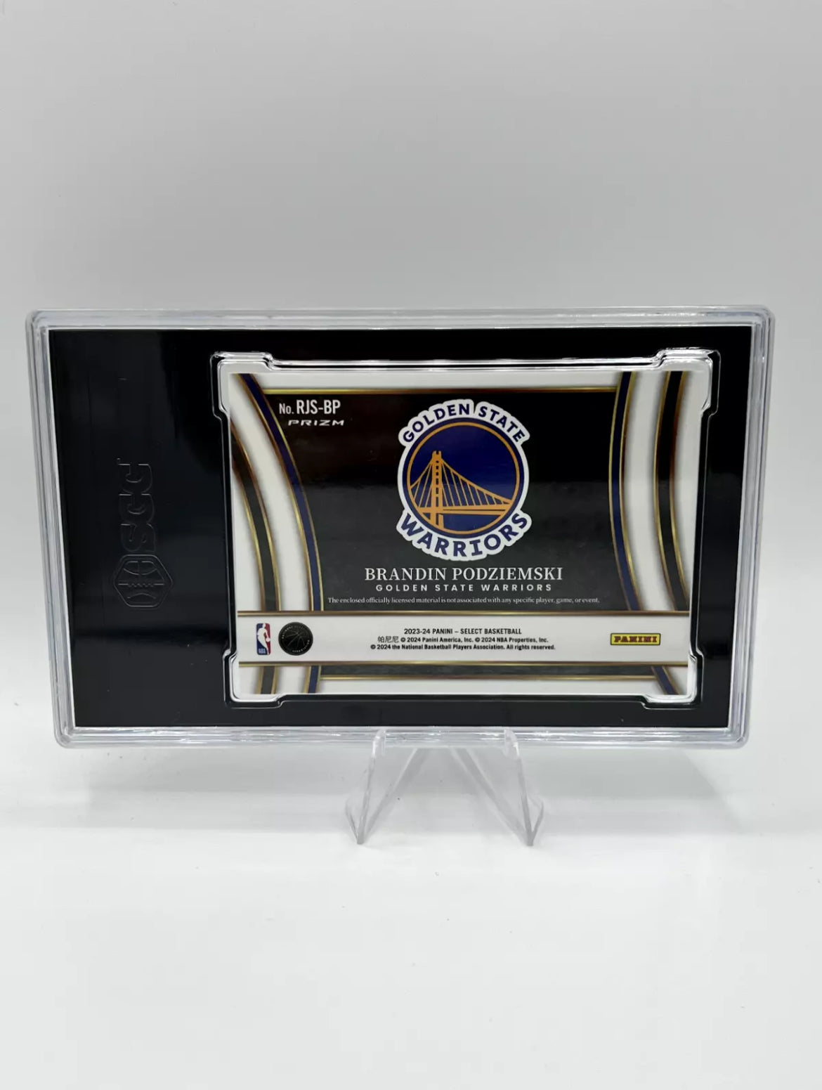 2023-24 Brandin Podziemski SGC 10 ROOKIE RC #126 SSP Jumbo Swatches Select