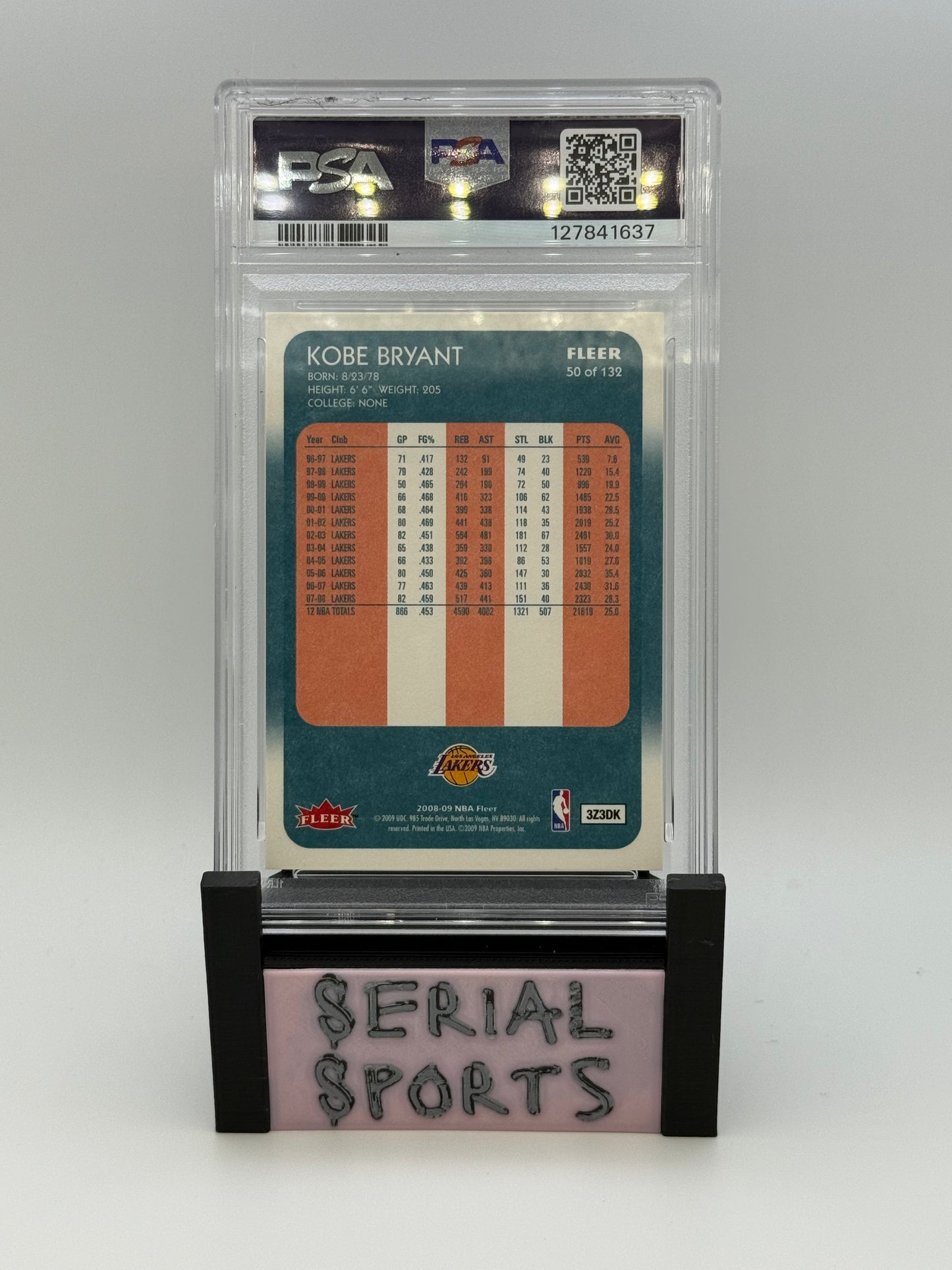 Kobe Bryant 2008-09 Fleer 1988-89 Retro #50 Lakers Mamba PSA 10